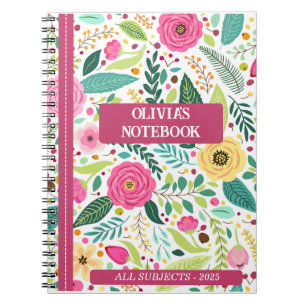Personalisiertes FLORALNOTEBOOK Notizblock