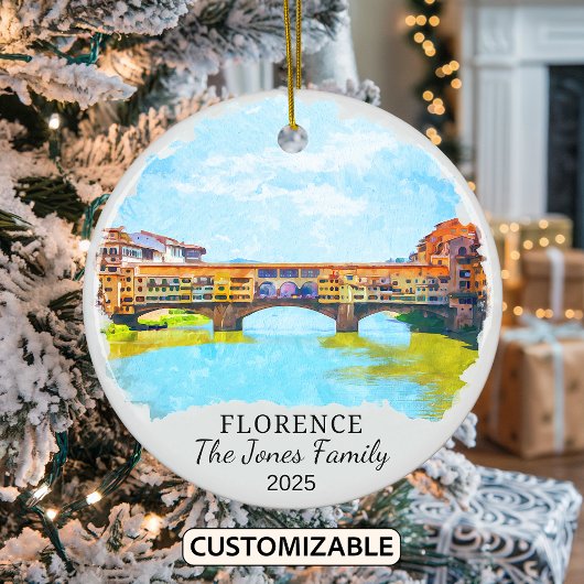 Personalisiertes Florentiner Ornament, Italien Keramik Ornament