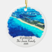 Personalisiertes Florida-Ornament, Florida-Geschen Keramik Ornament (Vorne)