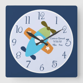 Personalisiertes Flugzeug, das die Uhr der Flugwan