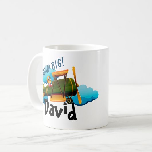 Personalisiertes Flugzeug Kaffeetasse (Vorderseite Links)