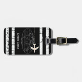 Personalisiertes Flugzeug mit Reiserücksichtung Gepäckanhänger (Vorderseite horizontal)