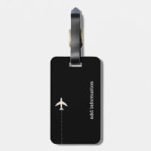 Personalisiertes Flugzeug mit Reiserücksichtung Gepäckanhänger (Rückseite vertikal)