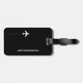 Personalisiertes Flugzeug mit Reiserücksichtung Gepäckanhänger (Rückseite horizontal)