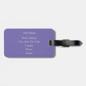 Personalisiertes Flugzeug "On Go", Periwinkle Gepäckanhänger (Rückseite horizontal)