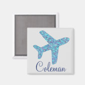 Personalisiertes Flugzeugmagazin Magnet (Vorderseite/Rückseite)