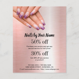 personalisiertes Flyer für Nagelstudio