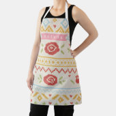 Personalisiertes Folk Nordic Boho Blumenmuster Schürze (InSitu)