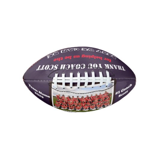 Personalisiertes Football Coach Team Foto Vielen D (Vorderseite)