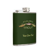 Personalisiertes Forelle-Fischen Flachmann (Rechts)