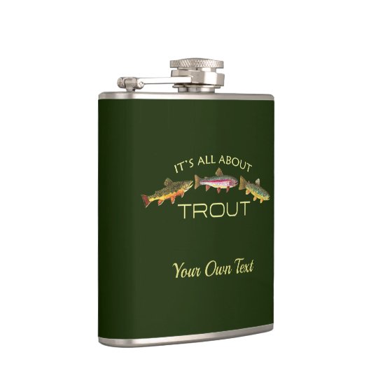 Personalisiertes Forelle-Fischen Flachmann (Rechts)