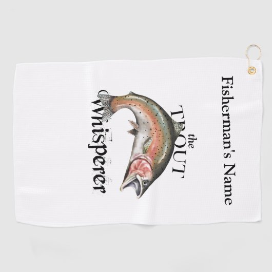 Personalisiertes Forelle Whisperer Leichtes Handtu Golfhandtuch (Horizontal)
