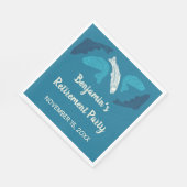 Personalisiertes Forellenfischerei Party Serviette (Ecke)