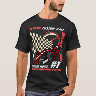 personalisiertes Formel Racing Autogeschenke Kinde T-Shirt