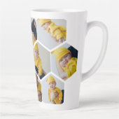 Personalisiertes Foto 10 Hexagonale Vorlage Milchtasse (Rechts)