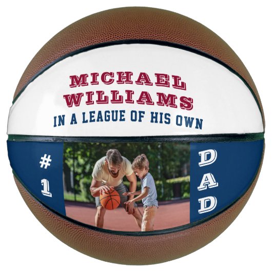 Personalisiertes Foto #1 Vater in einem eigenen Bu Basketball (Vorderseite)