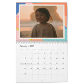 Personalisiertes Foto 2025 über die bunte geometri Kalender (Feb 2027)