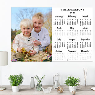personalisiertes Foto 2026 12 Monate Neujahrskalen Poster