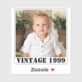 Personalisiertes Foto 20. 30. 40. 50. 60 Geburtsta Aufkleber (Blatt)