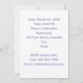 Personalisiertes Foto 20. Geburtstag Balloons Invi Einladung (Rückseite)