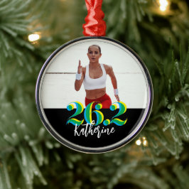 Personalisiertes Foto 26.2 Marathon Laufen Ornament Aus Metall