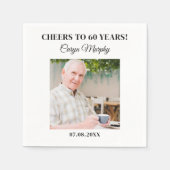 Personalisiertes Foto 30. 40. 50. 60. 70 Geburtsta Serviette (Vorderseite)