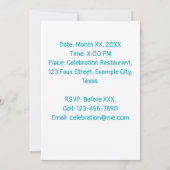 Personalisiertes Foto 30. Geburtstag Einladung (Rückseite)