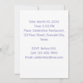 Personalisiertes Foto 30. Geburtstag Einladung (Rückseite)