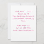 Personalisiertes Foto 30. Geburtstag Einladung (Rückseite)