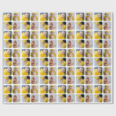 Personalisiertes Foto 4 FotoCollage Geschenkpapier (Flach)