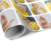 Personalisiertes Foto 4 FotoCollage Geschenkpapier (Rolleneckpunkt)