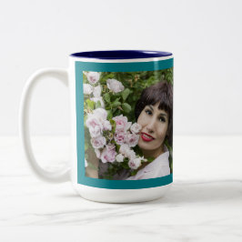 Personalisiertes Foto 50 und fabelhafte Goldtypogr Zweifarbige Tasse