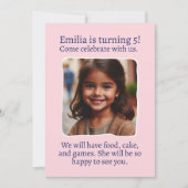 Personalisiertes Foto 5. Geburtstagsparty Einladung (Vorderseite)