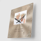 PERSONALISIERTES FOTO 60. Hochzeitstag Uhr (Winkel)