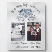 Personalisiertes Foto 60-jähriges Geschenk Fotoplatte (Vorderseite)