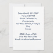 Personalisiertes Foto 65. Geburtstag Einladung (Rückseite)