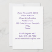 Personalisiertes Foto 65. Geburtstag Einladung (Rückseite)