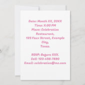 Personalisiertes Foto 65. Geburtstag Einladung (Rückseite)