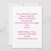 Personalisiertes Foto 80. Geburtstagsballons Einladung (Rückseite)