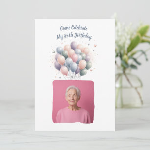 Personalisiertes Foto 85 Jahre im Zollbereich Einladung