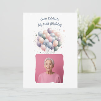 Personalisiertes Foto 85 Jahre im Zollbereich Einladung