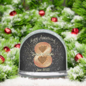Personalisiertes Foto 8. Jahrestag Schneekugeln (Weihnachten)