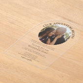 Personalisiertes Foto Abenteuer beginnt Acryleinladungen (Ablage )