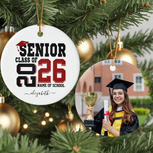 Personalisiertes Foto Abitur Senior Year Abschluss Keramik Ornament
