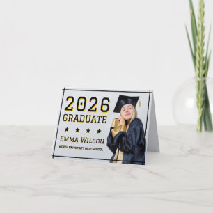 Personalisiertes Foto-Abschluss Dankeskarte