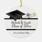 Personalisiertes Foto Abschluss Keramik Ornament (Vorne)