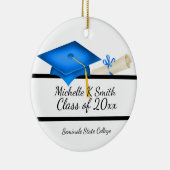 Personalisiertes Foto Abschluss Keramik Ornament (Rechts)