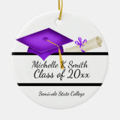 Personalisiertes Foto Abschluss Keramik Ornament (Vorne)