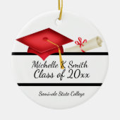 Personalisiertes Foto Abschluss Keramik Ornament (Vorne)