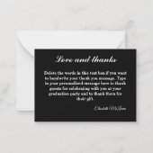 Personalisiertes Foto Abschluss Vielen Dank Karten (Rückseite)